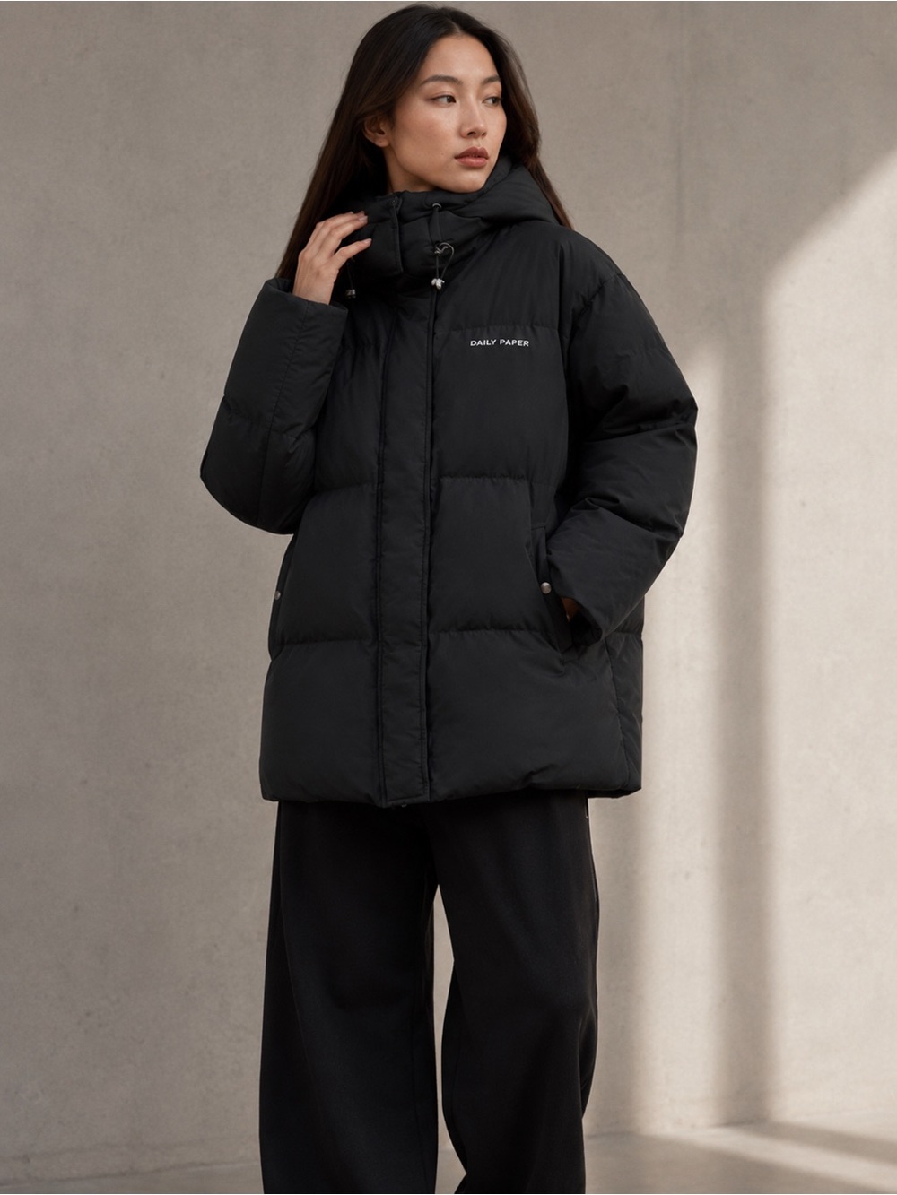 DAILY PAPER The Nicole Puffer in Black